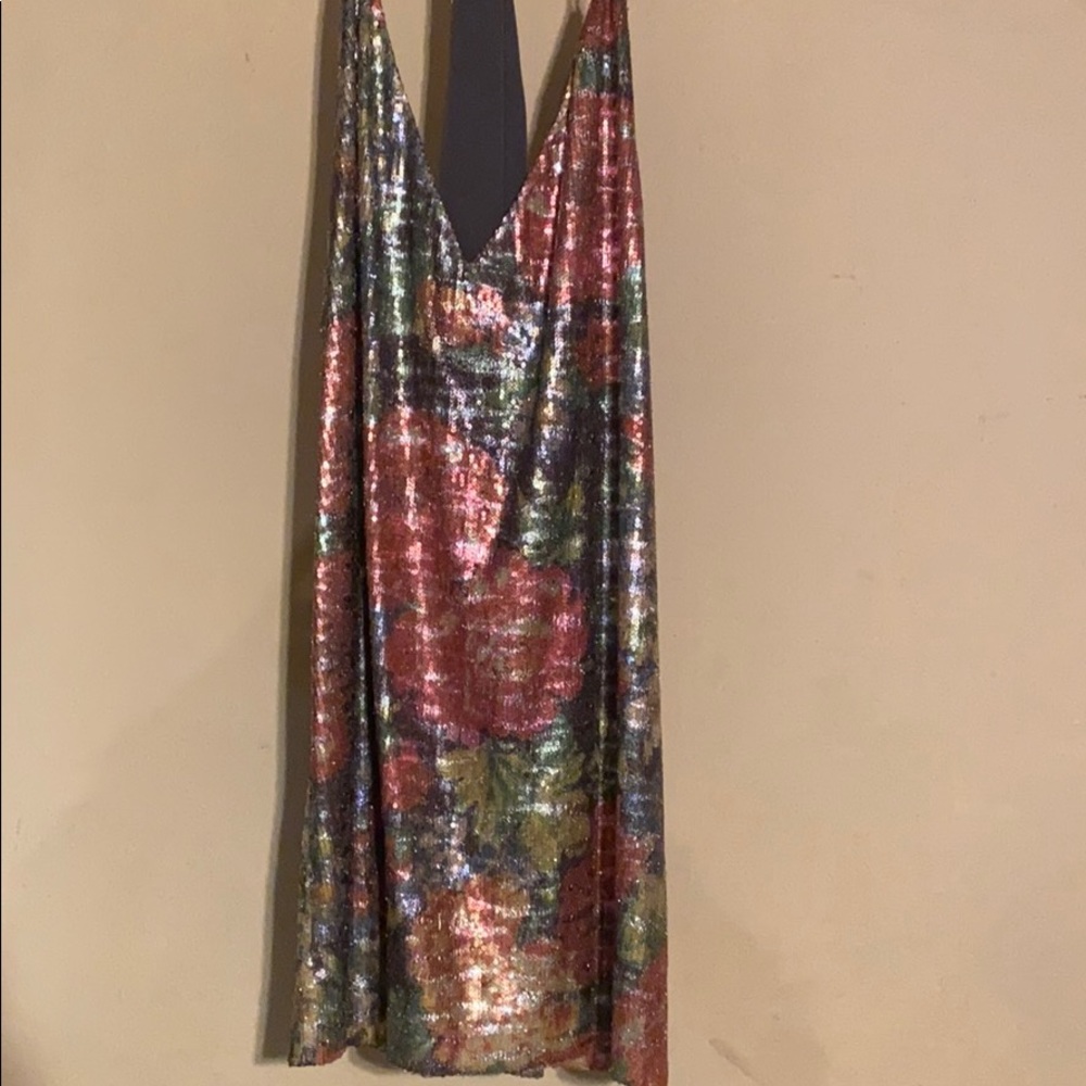 Free people shimmery mini dress